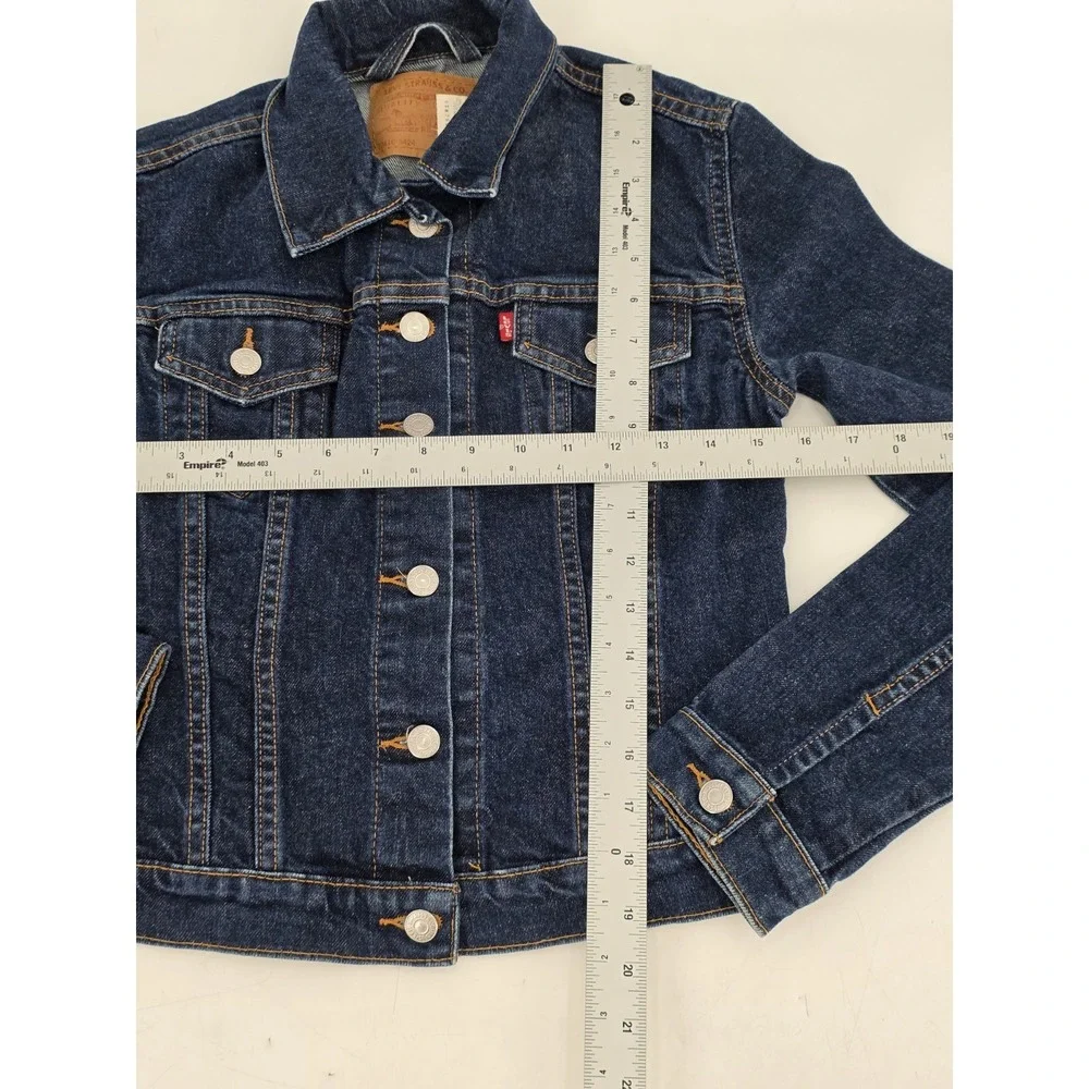 LEVI'S DENIM JACKET‎ BLUE DARK WASH COTTON  #77410-5424 SIZE SMALL - Picture 4 of 9